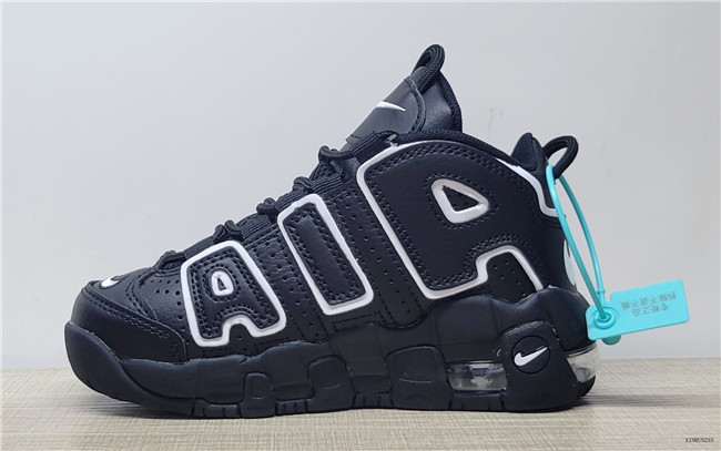 Youth Running Weapon Air More Uptempo Black Shoes 007